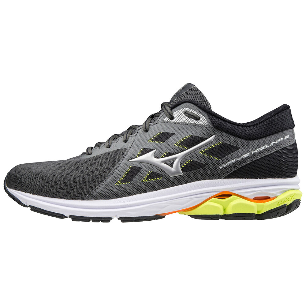 Tenis Para Correr Mizuno Wave Kizuna 2 Para Hombre Grises/Plateados/Amarillos 7536104-LO